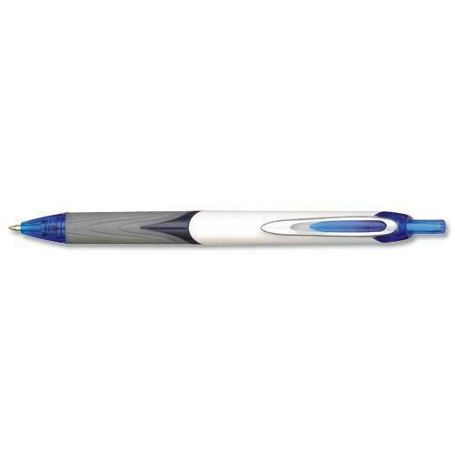 12 Retractable Blue Gel Rollerball Pens