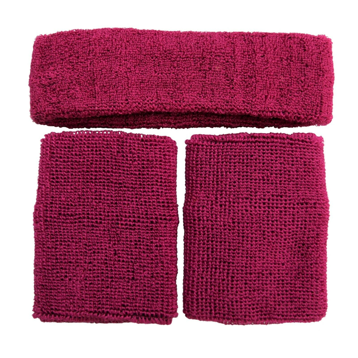 Sports Sweat Band Wristband & Headband Set