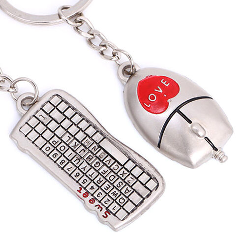 Mouse & Keyboard Love Keyring