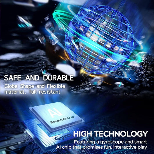 Blue LED Spinning Flying UFO Orb Ball