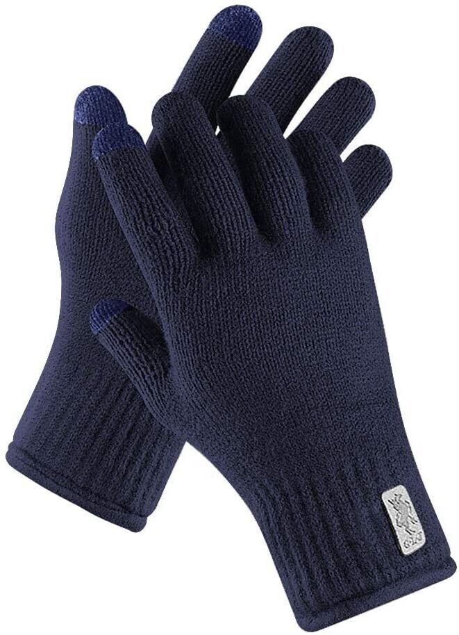Adult Blue Thermal Knitted Gloves