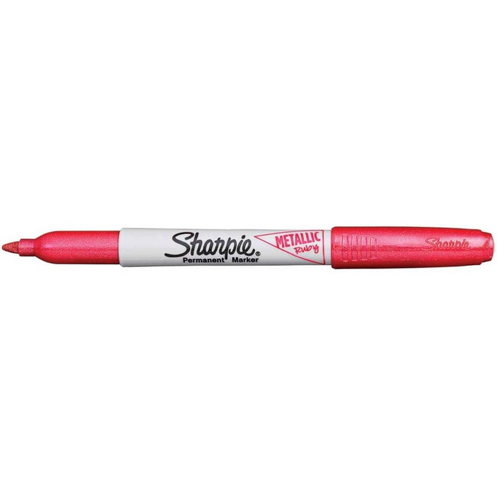 12 Sharpie Ruby Red Metallic Fine Permanent Markers | Seller Vision