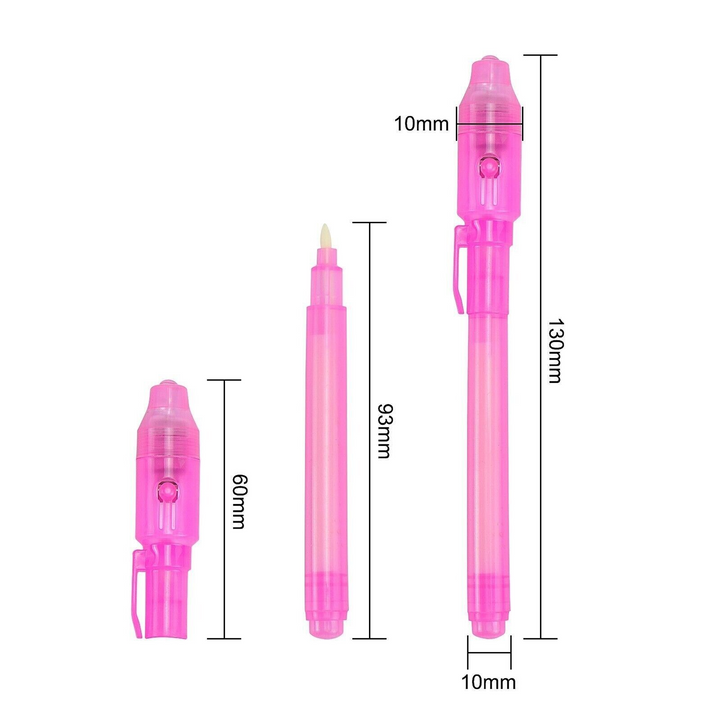 2 Pink UV Security Maker Pens