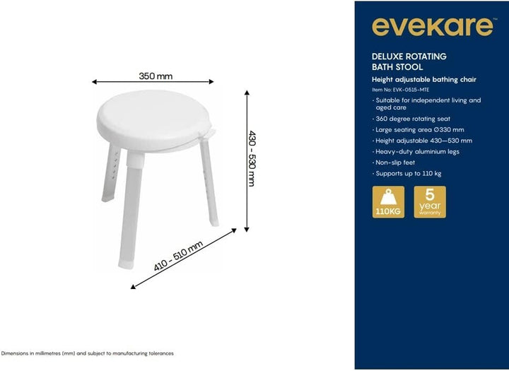 Evekare Deluxe Rotating Bath Stool