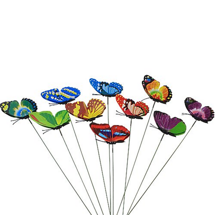 10 Butterfly Garden Sticks