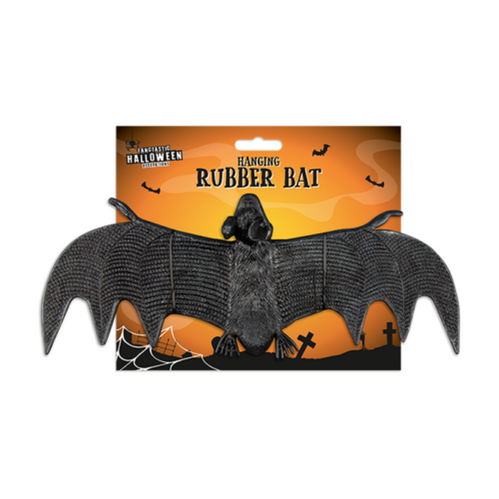 Halloween Rubber Hanging Bat Decoration
