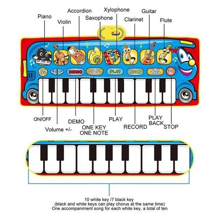 Kids Piano Play Mat