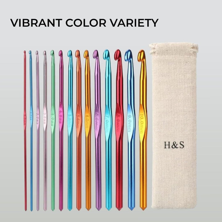 Crochet Hooks Set & Pouch