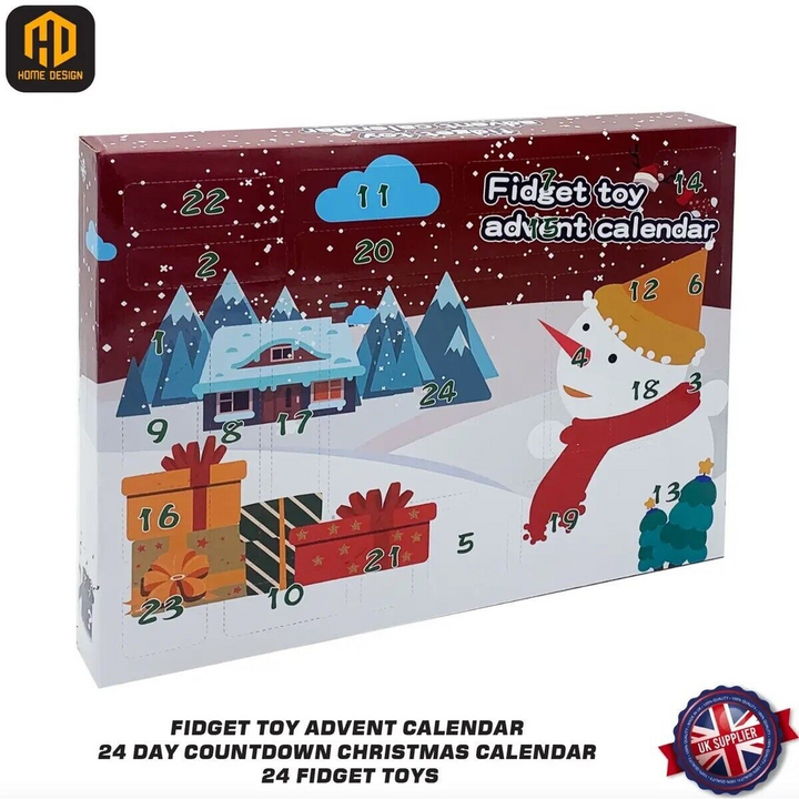 Blue Kids Christmas Advent Calendar