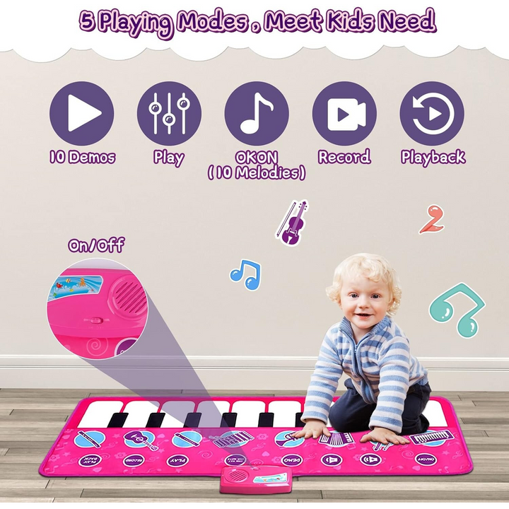 Giant Pink Piano Play Mat