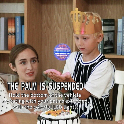 Blue LED Spinning Flying UFO Orb Ball