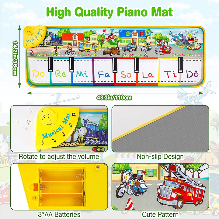 Giant Piano Play Mat Writing