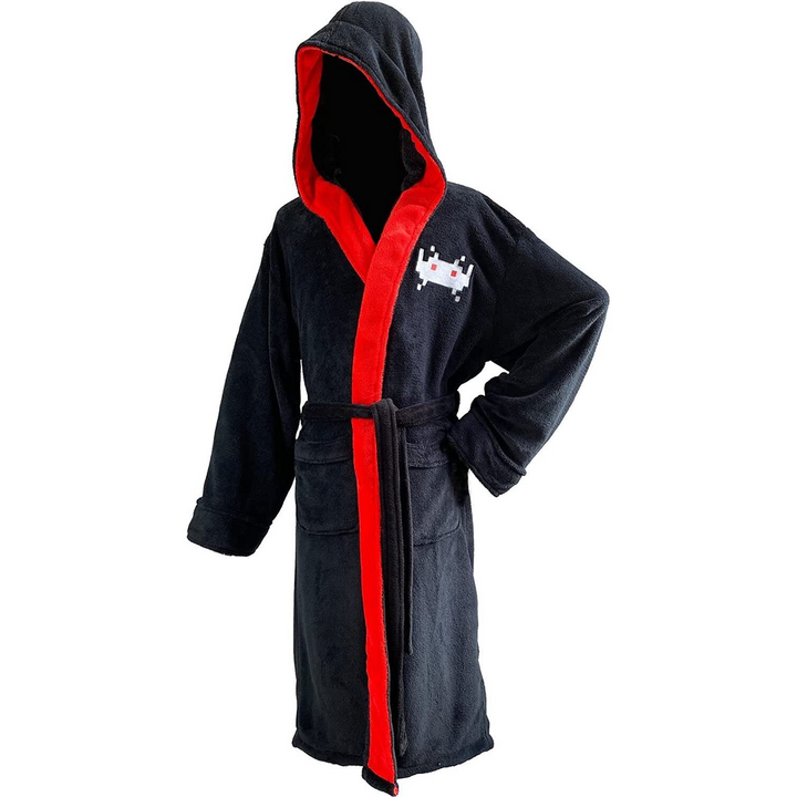 Hooded Space Invaders Dressing Gown
