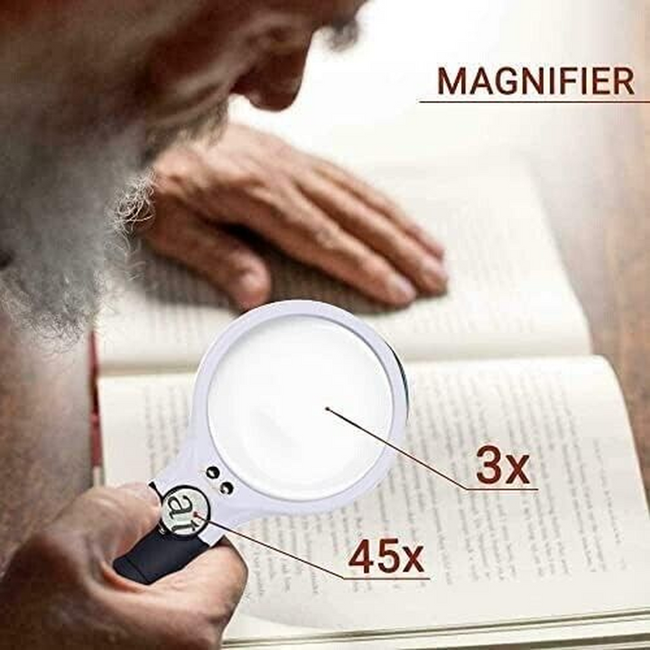 3x/45x Magnifier Glass