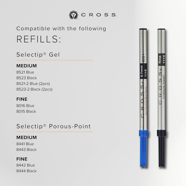 Cross Calais Rollerball Pen - Grey Lacquer Black Trim