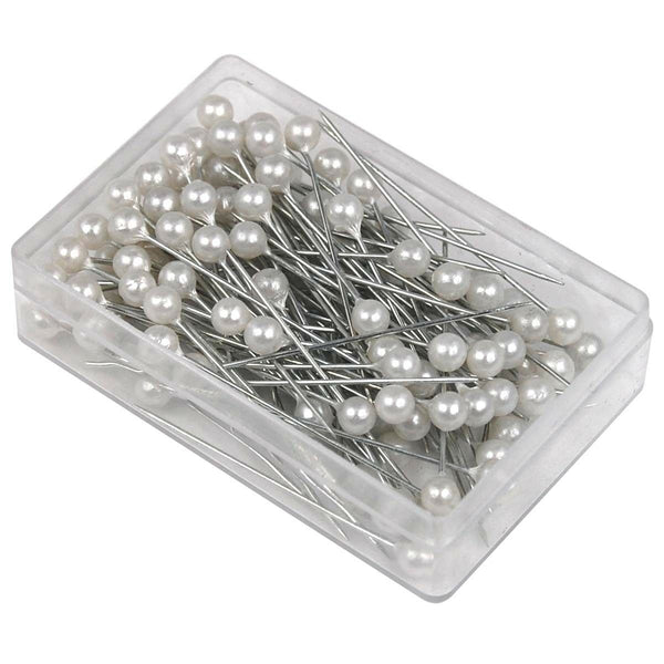 100 Shimmering Pearl Headed Pins