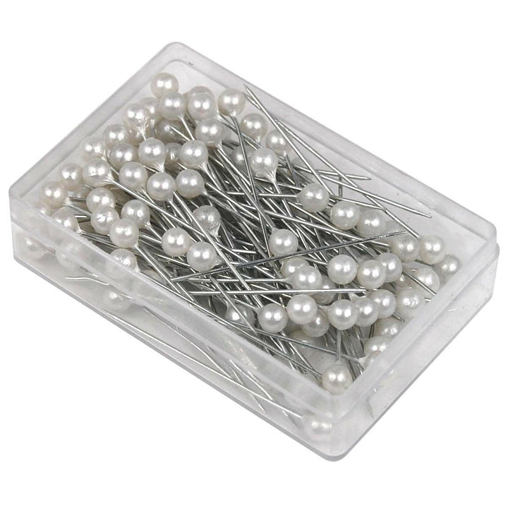 100 Shimmering Pearl Headed Pins