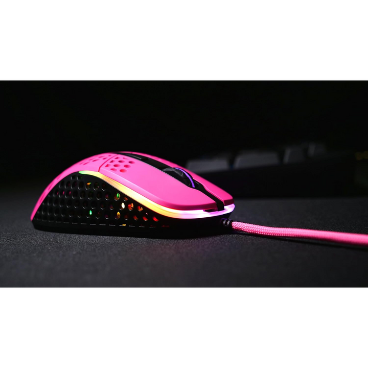 Cherry Pink XTRFY M4 RGB Wired Computer Mouse