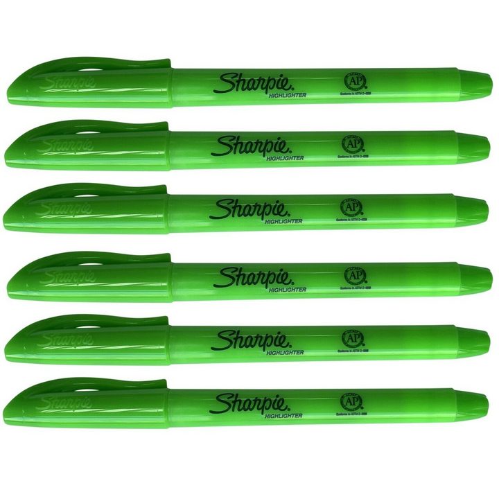 6 Sharpie Accent Pocket Highlighters
