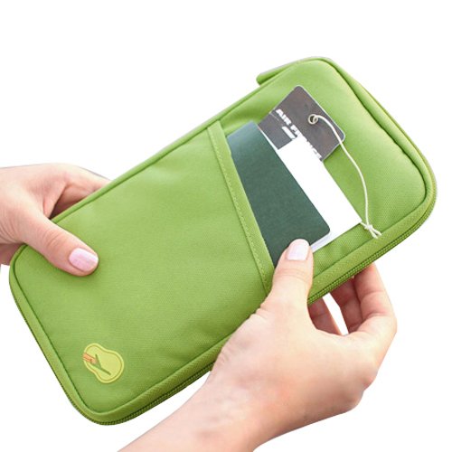 Green Passport Holder Bag