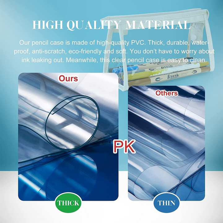 2 Clear Pencil Cases