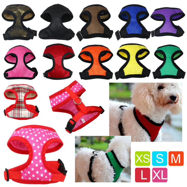 Adjustable Soft Mesh Fabric Dog Harness