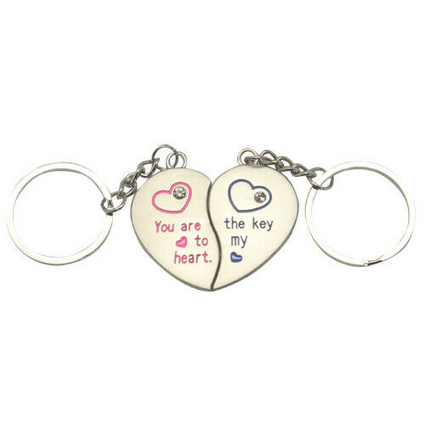 Split Heart Love Keyring