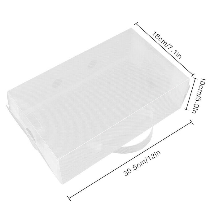Clear Ladies Stackable Plastic Shoe Storage Boxes
