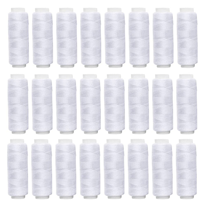 24 White Sewing Thread Spools