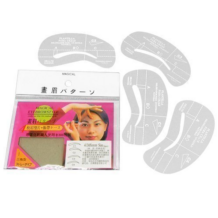 4 Eye Brow Grooming Template Stencils