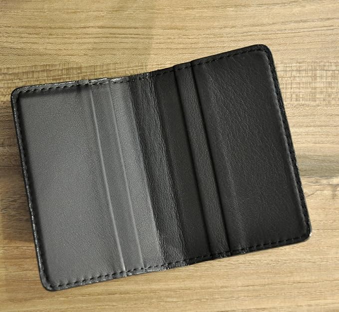 Black Leather Secvel 4 Card RFID Safety Case