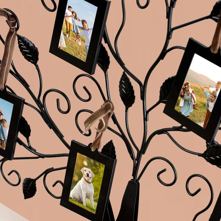 Family Tree Photo Frame & 6 Hanging Picture Frames