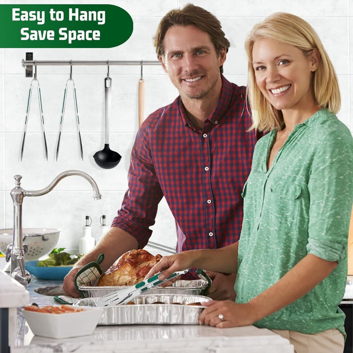 3 Stainless Steel Serving Tong Set
