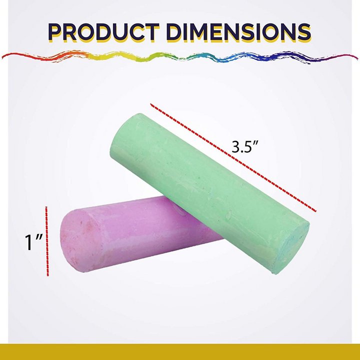 48 Piece Chunky Coloured Sidewalk Chalks