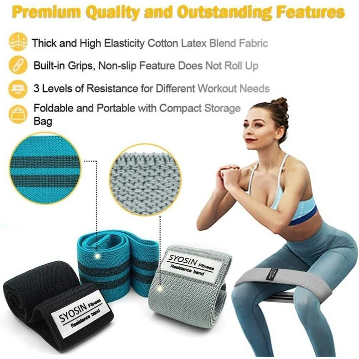 3 Dark Exercise Resistance Bands