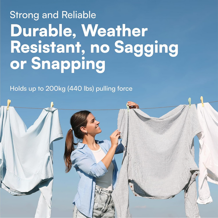 Washing Line 50m PVC Steel Core Rope