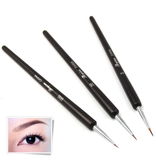 3 Small Acrylic Nail Art Brushes