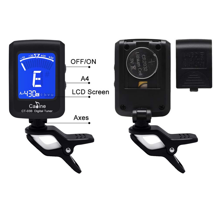 LED Clip-on Electronic Digital Guitar Tuner
