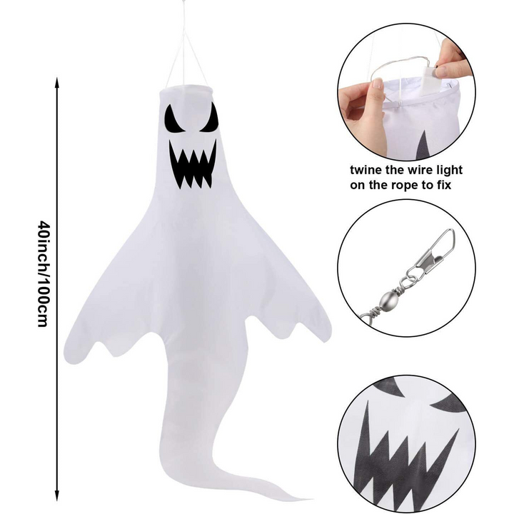 2 LED Ghost Lanterns