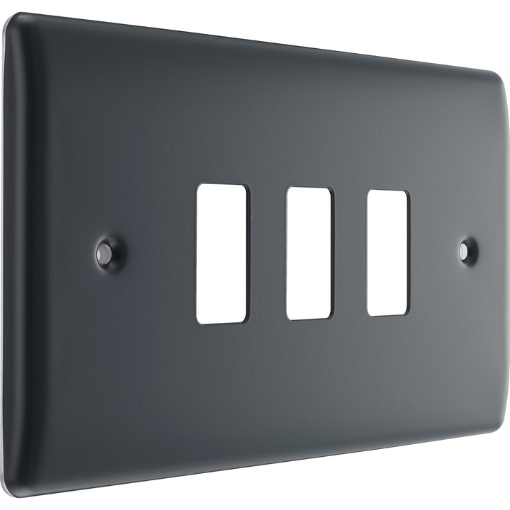 BG Electrical Triple Light Switch Plate Only