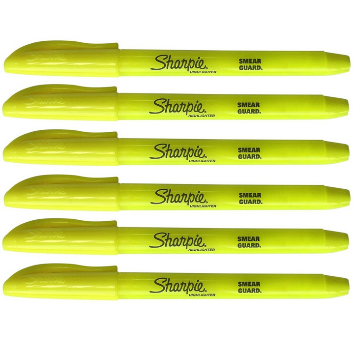 6 Sharpie Accent Pocket Highlighters