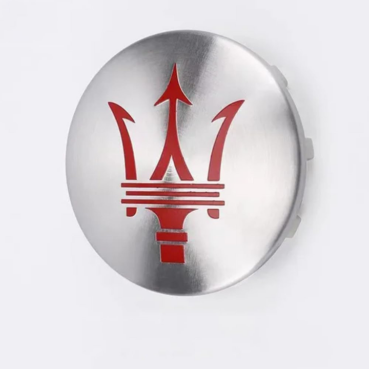 Maserati 60mm Silver Wheel Centre Cap (U)