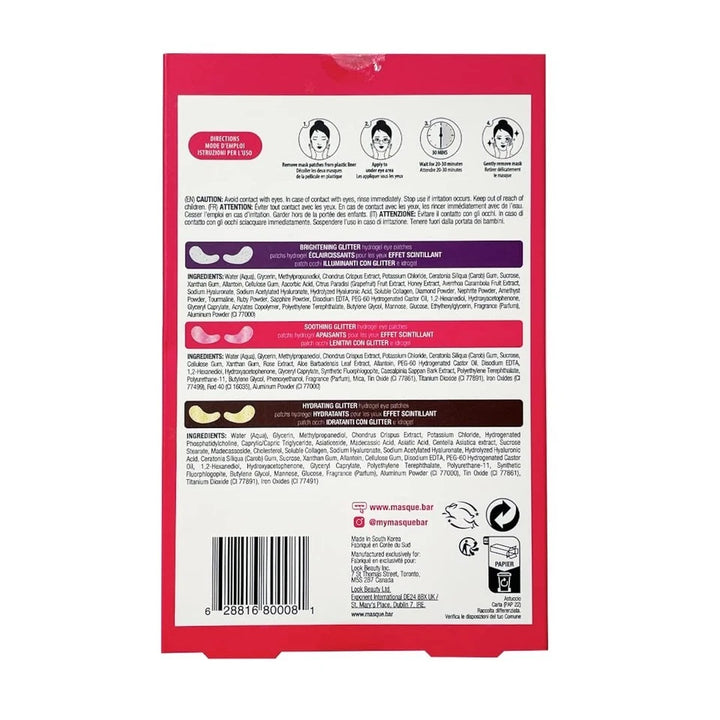 Masque Bar 3 Pack Hydrogel Eye Patches