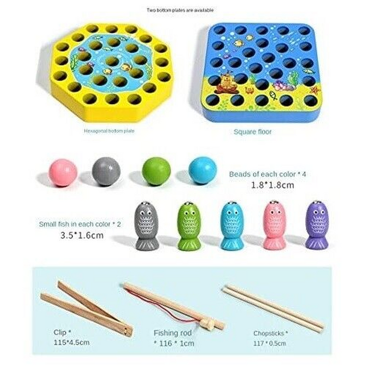 Kids Wooden Fishing Toy Game