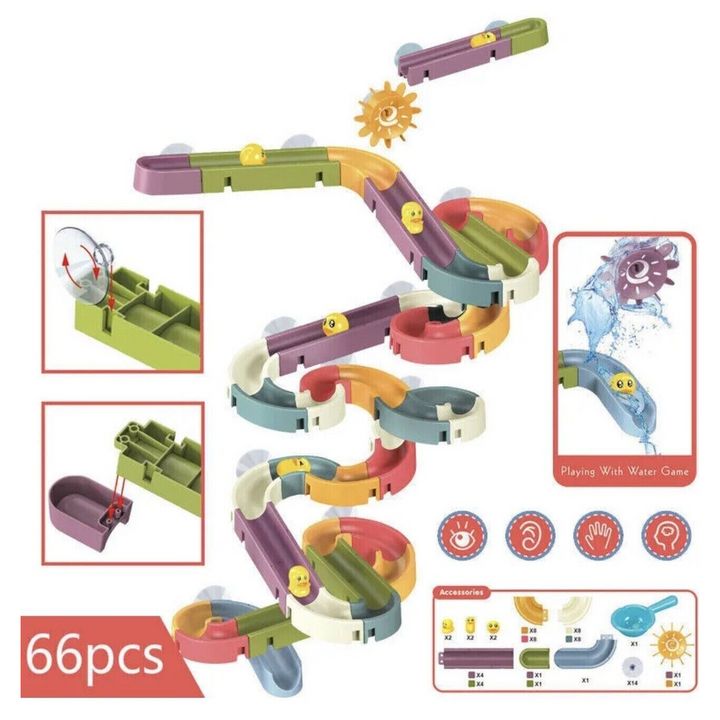 Children's 66 Piece Duck Run Bath Toy