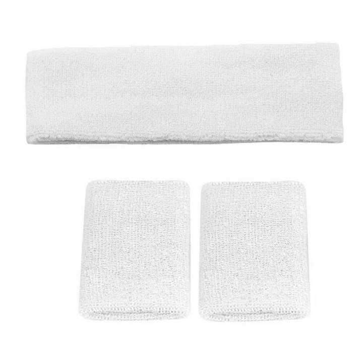 Sports Sweat Band Wristband & Headband Set