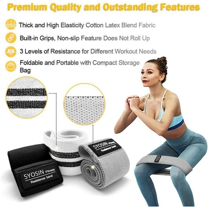 3 Dark Exercise Resistance Bands