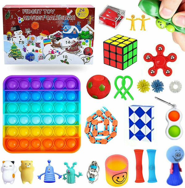 Blue Kids Christmas Advent Calendar