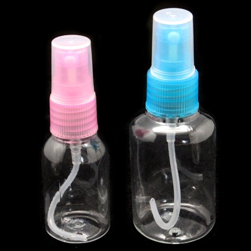 2 Clear Travel Spray Bottles