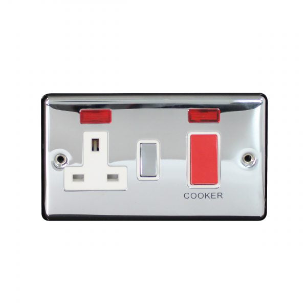 Chrome 45A Neon Power Indicator Control Unit Socket | Seller Vision